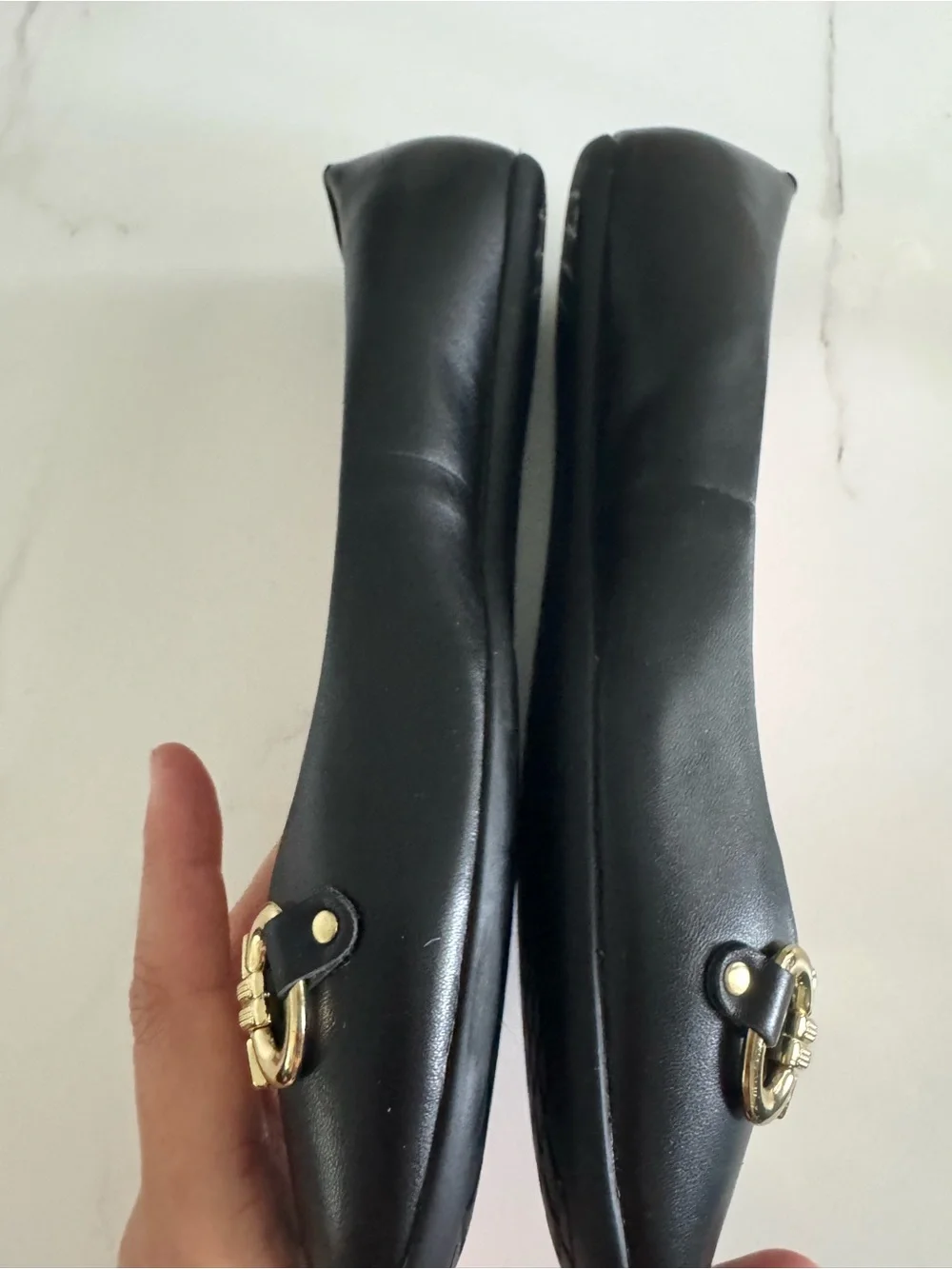 Kate Spade New York Phoebe Black Leather Ballet Flats Size 11